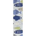 thumbnail image 1 of HomeRoots 353707 2 ft. x 7 ft. 6 in. Runner Polyester Light Blue Area Rug, 1 of 1
