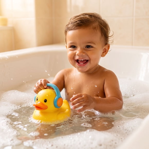 Werulen Bather Clockwork Duck Toy, Bath Time Wind Up Duck, Water Play Duck Toy, Retro Bath Duck, Classic Wind Up Bath Duck