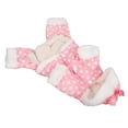 thumbnail image 4 of Pet Cold Weather Jacket, Dog Winter Coat Dots Design Skin Friendly Hooded  For Party For Puppy Pink L, 4 of 8
