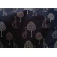 thumbnail image 4 of oneOone Cotton Silk Fabric Tree & Giraffe Block Printed Fabric 1 Yard 42 Inch Wide, 4 of 4