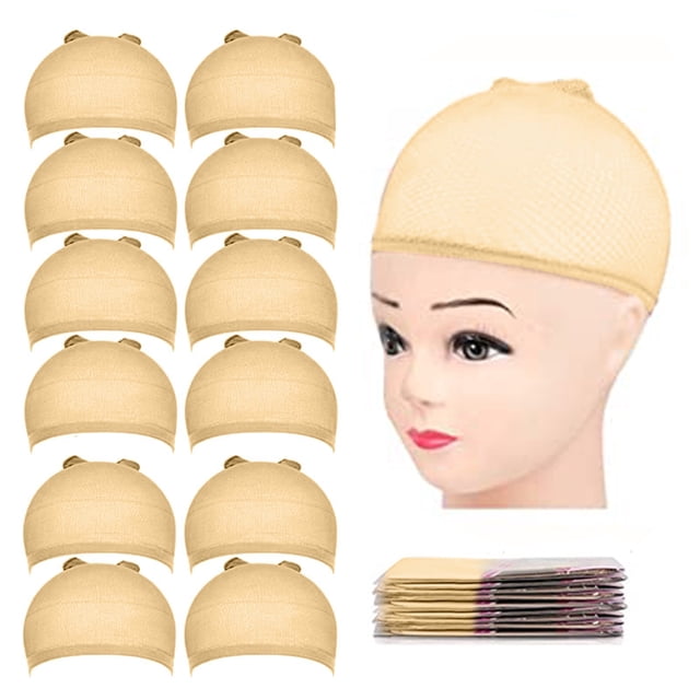 RYRDWP Bonnet Perruque en Maille pour Cheveux Filet pour Femmes, Lot de 12