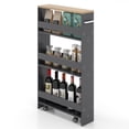 thumbnail image 1 of Costway Rolling Kitchen Slim Storage Cart Mobile Shelving Organizer with Handle, 1 of 9