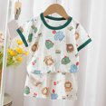 thumbnail image 1 of Qertyioot Mode Filles T-Shirts Décontractés à Manches Courtes Col Rond Col Bouton Ensembles de Shorts Imprimés Aubaines, 1 of 3