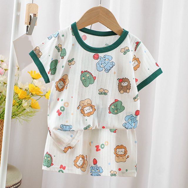 Qertyioot Mode Filles T-Shirts Décontractés à Manches Courtes Col Rond Col Bouton Ensembles de Shorts Imprimés Aubaines