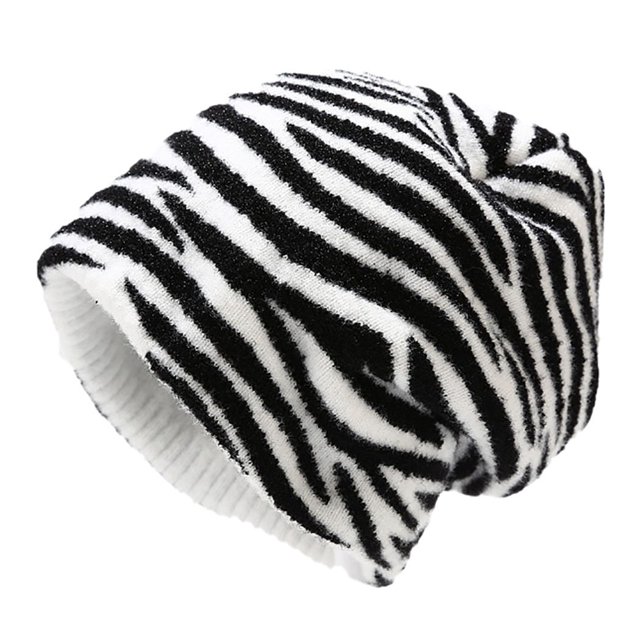 Beanie Hat Causal Fashion Breathable Patterned Winter Hat Watch Cap for Women