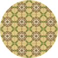 thumbnail image 1 of Ahgly Tapis Rond Lavable en Machine Intérieur Transitionnel Marron Clair, 5 Pieds Rond, 1 of 7