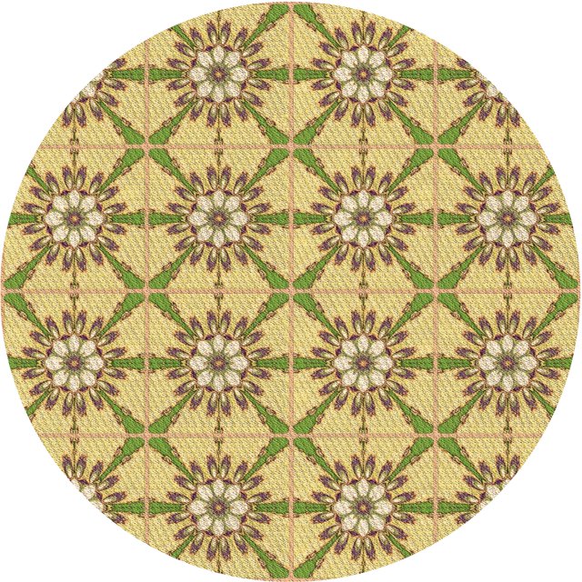 Ahgly Tapis Rond Lavable en Machine Intérieur Transitionnel Marron Clair, 5 Pieds Rond