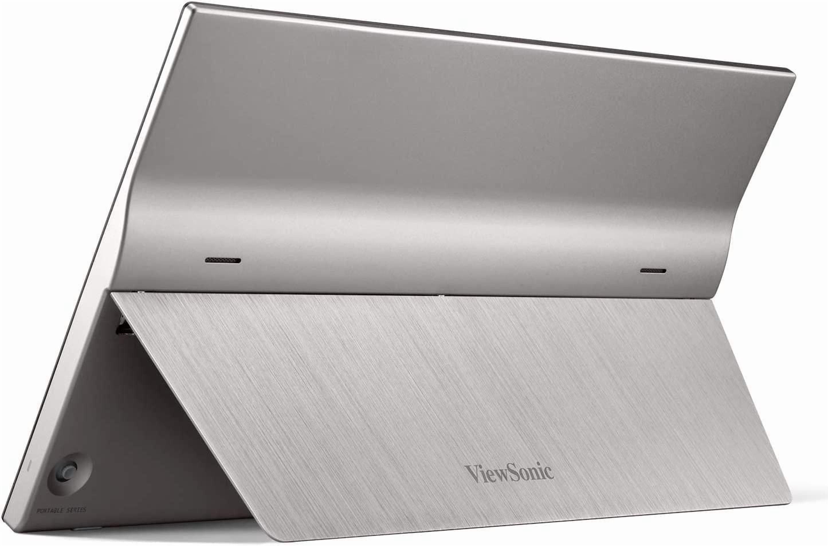 Moniteur ultra portable Viewsonic 15,6 pouces 1080p avec écran tactile, alimentation 2 voies USB C 60 W, protection des yeux, double haut-parleurs, design sans cadre et support intégré avec couvercle