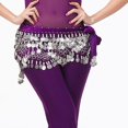 thumbnail image 4 of Belly Dance Waist Chain Purple Waist Chain Sequins Silver, 4 of 9