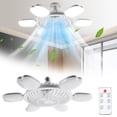 thumbnail image 2 of Ceiling Fan With Lights Remote Control Dimmable Cool White LED E27 Screw Base 6-Speed Bladeless Ceiling Blower For Kitchen Living Area Dormitory, 2 of 9