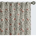 thumbnail image 1 of Vargottam 84 Inch Rod Pocket/Back Tab Cotton Curtains for Windows and Doors - Light Filtering Cotton - Light Filtering Drapes For Doors - Set of 2 Panels, 52"x84" - Tulip Vine Print (White), 1 of 8
