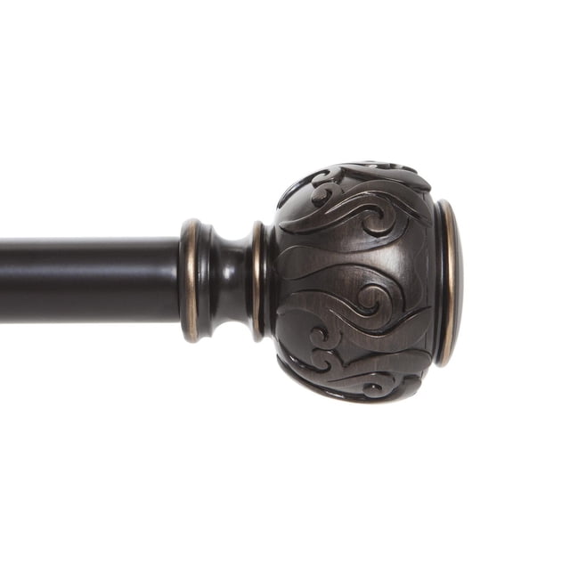 ENSEMBLE DE TRINGLE À RIDEAUX HOMETRENDS, DIAMÈTRE DE 1", LONGUEUR 60 À 144", BRONZE