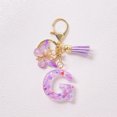thumbnail image 1 of TopLLC Tools&Home Improvement Initial Letter Keychains For Women Tassel Purple Cute Car Keychain For Wallet Backpack Bag A chopper, 1 of 4