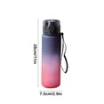 thumbnail image 3 of Qonioi Large-Capacity Outdoor Sports Cup, Leak-Proof Portable Water Bottle with Built-in Filter, High-Temperature Resistant Gradient Color Plastic Tumbler for Gym Office Travel, 3 of 6