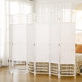 thumbnail image 2 of HOMCOM 5.6ft Folding Room Divider, Freestanding Privacy Screen, White, 2 of 10