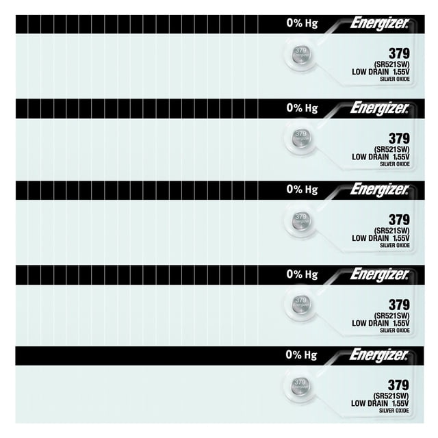 Energizer 379 SR521SW Silver Oxide Watch Battery (100 Pack)