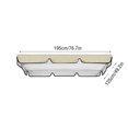 thumbnail image 5 of Housse de Remplacement pour Auvent de Balançoire d'Extérieur - Housse Supérieure Robuste, Imperméable et Coupe-Vent pour Balançoires de Patio 3 Places - Protection UV, Housse de Balançoire de Jardin Anti-Déchirure 76,7 Pouces x 49,2 Pouces pour Cour Arrière, Véranda, 5 of 5