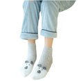 thumbnail image 1 of TIEVOSA Winter Women Coral Socks Middle Tube Cute Home Stocking（Grey）, 1 of 5