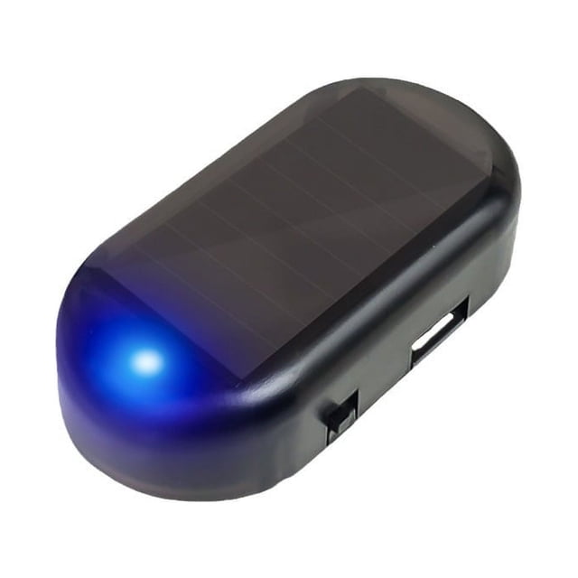 Car Solar Power Simulated Dummy Alarm,Anti-Theft LED Flashing Security Light Fake Lamp,Automotive Warning Interior Safety Lights with USB Port,Car Accessories for Most Cars,Car Solar Light