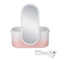 thumbnail image 1 of Makeup Organizer Travel Case, 2 Power Supply Makeup Case Pink Gradient With Makeup Mirror For Office, 1 of 8