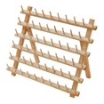 thumbnail image 1 of ThreadNanny 60 Spools Thread Rack - Premium Birchwood Thread Storage Organizer Stand for Sewing Embroidery Spools and Mini Cones - Thread Holders for Spools of Thread with Wall Mount Hanging Hooks, 1 of 5