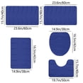 thumbnail image 3 of Fridja Bathroom Rugs 5 Piece - Absorbent Memory Foam Bath Mat for Bathroom, Non-Slip, Machine Washable, Dries Quickly, Bathroom Mat Set Blue, 3 of 5