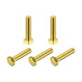 thumbnail image 1 of Unique Bargains Brass Hex Bolts, M6x25mm 5 Pack Fully Thread Grade 4.8 Machine Screws, 1 of 4