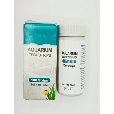Aquarium 7 en 1 Bandelettes de Test Kit de Test d'Eau Aquarium d'Eau Douce Marin Précis