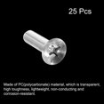 thumbnail image 3 of Unique Bargains M8x30mm Plastique Phillips Vis de Machine, PC Tête Plate Boulons de Machine 25 Pack, 3 of 4