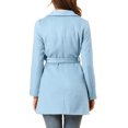 thumbnail image 3 of INSPIRE CHIC Manteau Trench Long Élégant pour Femme à Col Châle, Revers, Ceinturé, 3 of 7