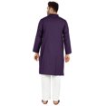 thumbnail image 4 of Atasi Ensemble Kurta Pyjama 2 Pcs pour Homme, Col Henley, Kurta Long Décontracté, 4 of 7