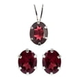 thumbnail image 1 of St. Silver Garnet Earrings Pendant set, 1 of 2