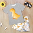 thumbnail image 2 of Gubotare Mignons Pyjamas pour Garçons Unisexe-Bébé Pyjama à Manches Courtes Ensemble 2 Pcs 4T 5T (Gris,4-5 Ans), 2 of 5
