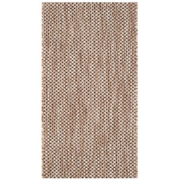 Safavieh Collection Courtyard CY8521-37312 Tapis d'Intérieur et d'Extérieur Naturel et Noir (5 Pieds3 Pouces x 7 Pieds7 Pouces)