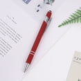 thumbnail image 4 of Maplenight Aluminum Ballpoint Pen with Touchscreen Tip - Metal Body, 1.5g Ink, 5pc Set for Business, Student Writing, and Screen Use Red, 4 of 4