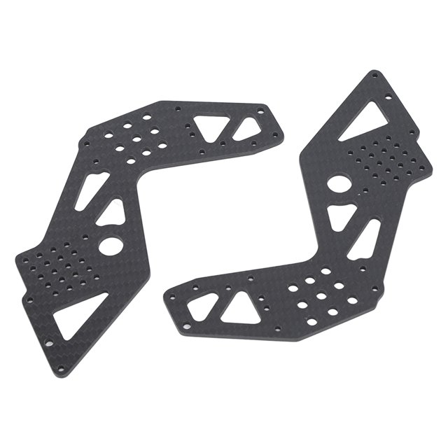 Chassis Side Panels, RC Chassis Side Plate 2Pcs Black Carbon Fiber For Losi RC Off Road Vehicles