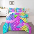 thumbnail image 1 of Erosebridal Mermaid Bedding Twin Comforter Set,Gradient Fishtail Down Comforter,Princess Room Decorative,Reversible,2-Piece, 1 of 8