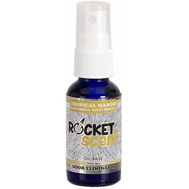 Rocket Scent Spray Tropical Mango 1 FL OZ Oil Base Concentrated Odor Eliminator