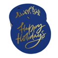 thumbnail image 1 of Inkdotpot 50 - Pack Happy Holiday Favor Paper Tag Craft Real Gold Foil Hang Tag, 1 of 6