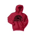 thumbnail image 1 of Gravity Outdoor Co. Chandail à Capuchon pour Jeunes - Logo Noir - Rouge - Très Grand, 1 of 2