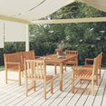 thumbnail image 1 of vidaXL 5 Piece Garden Dining Set Solid Wood Teak, 1 of 5