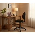 thumbnail image 3 of Scranton & Co Chaise de Bureau Réglable Rembourrée en Tissu, Noire, 3 of 15