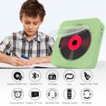 thumbnail image 2 of MEGICOT Bluetooth Portable 2600mAh Rechargeable CD Player Built-in Speakers, Wall Mountable Music Player with Dust Cover Remote Control, Support FM Radio USB Flash Micro SD AUX Play, 2 of 8