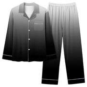 Cameland Pajamas Set for Women Long Sleeve Sleepwear Button Down Nightwear with Long Pants Soft Comfy Gradient Pjs Lounge Set