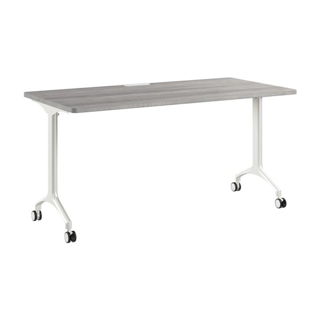 Scranton & Co Engineered Wood 60-inch Rectangle Modular Conference Table in Gray