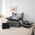thumbnail image 4 of Erosebridal Cercle Géométrique Lit en Sac Taille Simple, Ensemble de Lit Lignes Abstraites, Décoration de Chambre Rétro, Réversible 7 Pcs, 4 of 5