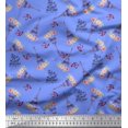 thumbnail image 1 of Soimoi Viscose Chiffon Fabric Text,Floral & Eiffel Tower Architectural Print Fabric by Yard 42 Inch Wide, 1 of 3