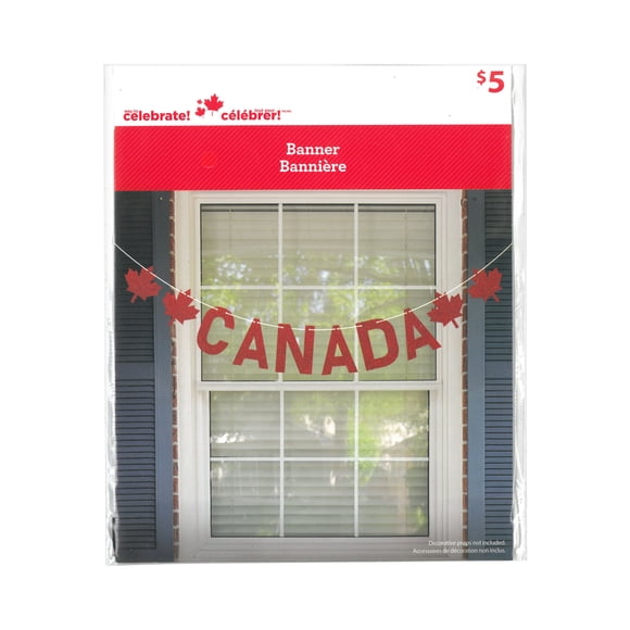 Bannière rouge Canada (1 pièce), 2,13 m, pour adultes, décoration, fête du Canada, pour célébrer