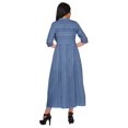 thumbnail image 4 of Moomaya Robe Kurti d'Été à Manches Courtes Imprimée, Tunique Ligne A pour Femmes, 4 of 5