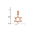thumbnail image 3 of 14K Rose Pink Gold Polished Star Of David Pendant Necklace with Chain, 3 of 4
